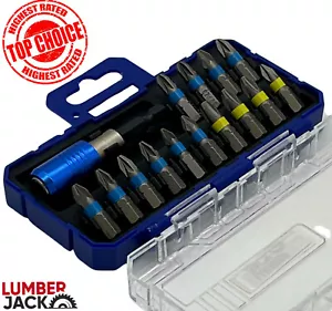 Juego de 15 brocas destornillador PZ PH con soporte magnético y estuche Pozi Phillips 1 2 3 - Imagen 1 de 12