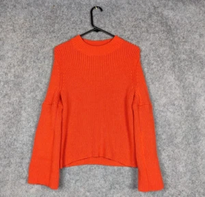 Boden Jumper Womens Size Small Bright Orange Chunky Knit Wool Alpaca Wide Sleeve - Picture 1 of 7