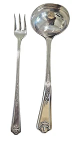 Vintage 2 Simeon L.& George H Rogers Apollo 1929 Servers Small Ladle Fork - Bild 1 von 6