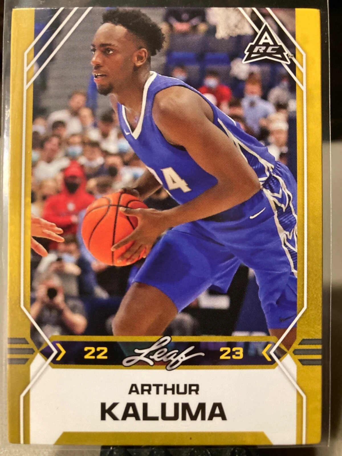 ARTHUR KALUMA ROOKIE GOLD 2022-23 Leaf Draft Basketball #B-3