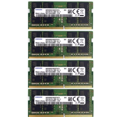 Samsung 128GB (4X32GB) DDR4 2666MHz PC4-21300 SODIMM Memory Ram M471A4G43MB1-CTD - Image 1 of 4