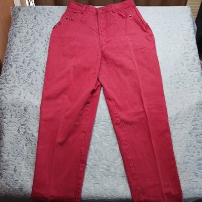 Vintage Dark Red Blaze Jeans 11/30 Straight Leg Denim Western High Rise Cowgirl - Image 1 of 4