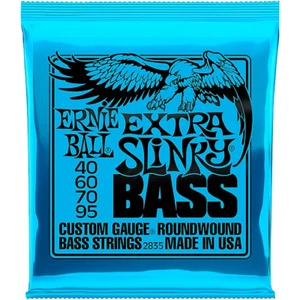 **ERNIE BALL EXTRA SLINKY 40-95 ELECTRIC BASS GUITAR STRINGS 2835 (4-STRING)** - Picture 1 of 2