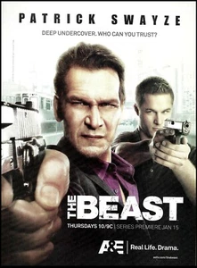 Patrick Swayze A&E The Beast 2008 serie dramática de televisión anuncio 8 x 11 impresión de anuncio - Imagen 1 de 3