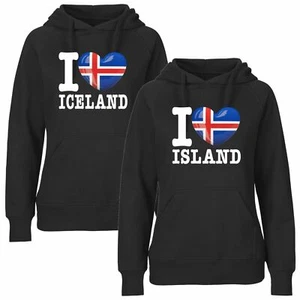Hoodie LOVE ISLAND Damen WM Pulli Pullover Liebe Herz Land EM FanShirts4u - Bild 1 von 7
