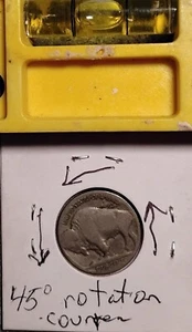 Mint Error Reverse 45 degree counter clockwise rotation 1916 P Buffalo Nickel - Picture 1 of 3