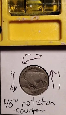 Mint Error Reverse 45 degree counter clockwise rotation 1916 P Buffalo Nickel - Image 1 of 3
