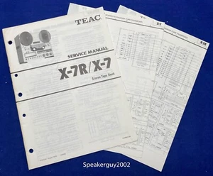 Manual y esquemas de servicio originales TEAC X-7 X-7R carrete a carrete -- #1 - Imagen 1 de 1