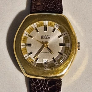 Vintage Watch BWC Man Woman Automatic 1 9/16in Swiss Oversize ETA2783 Neuchâtel - Picture 1 of 17