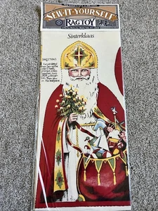 "Almohada de tela vintage de Papá Noel holandés (Sinterklaas) 14,5"" para coser panel" - Imagen 1 de 2