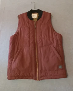 Original Vintage Brand Men's Vest Brown Medium Weatherproof Quilted Puffer Zip - Picture 1 of 9