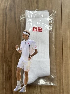 NWOT :Roger Federer UNIQLO Socks White RF - Picture 1 of 3