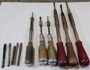 Posten 6 Yankees Schraubendreher Spiral Push Pull 11 Bits #130A #30 #223H #4 Handwerker  - Bild 1 von 14