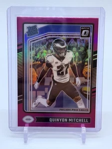 2024 Panini Donruss Optic Quinyon Mitchell #282 Rated Rookie RC Pink Holo Eagles - Picture 1 of 2