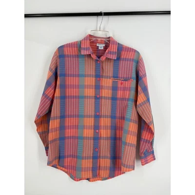 Koret City Blues Womens Plaid Button Up Shirt Long Sleeve Collared Casual Top - Image 1 of 4