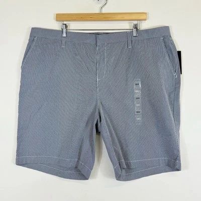 NUEVO Tommy Hilfiger Mujeres 18 18W Blanco Azul Rayas Hollywood Elastizado Chino Pantalones Cortos Foto 1 de 4