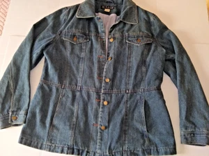 Giacca Damen X Large Denim Baumwolle Jeans Knopfleiste Jacke Mantel Oberbekleidung - Bild 1 von 11