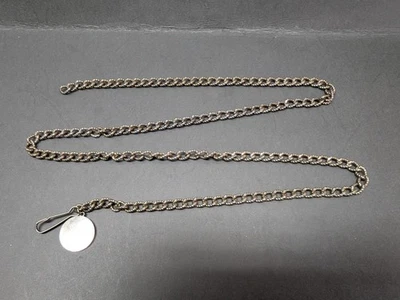 Vintage Collection Pocket Watch FOB Security Rope Chain Silver Tone 34 Inch - Image 1 of 2