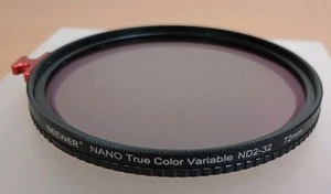 NEEWER NANO True Color Variable ND2-32 72mm Camera Lens Filter - Picture 1 of 21