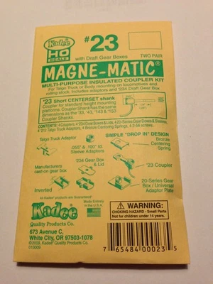 Neuf Spur H0 Kadee N°23 Kits De Couplage Short (1/4") Centerset Shank (2 Paires) - Photo 1/4