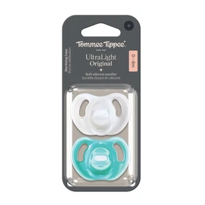 PACK 2 - Chupetes ultraligeros Tommee Tippee, 0-6 meses - Blanco/Verde - Imagen 1 de 2