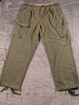 Maden Clothing Cargo Deck Trousers Men 34x28 Vintage Inspired Military Green - Photo 1/4