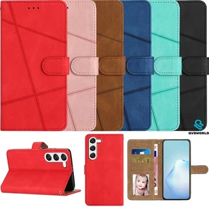 Stoßfeste geprägte Wallet Case Handyhülle für Samsung S25 S24 S23 S22 S21 S20 S9 - Picture 1 of 15