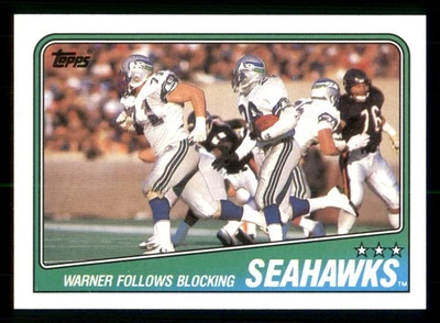 Seahawks Team Leaders - Curt Warner - 1988 Topps #130 - Seattle Seahawks - Image 1 of 2