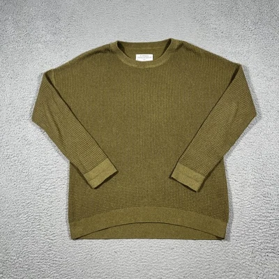 REI Co-op Sz L Wallace Waffle Knit Cotton Sweater 100% Cotton Relaxed Crewneck - Image 1 of 4