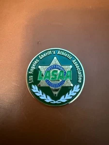 Moneda Desafío Sheriff LASAA Los Angeles Oro Verde Insignia Adjunto Deportivo - Imagen 1 de 2