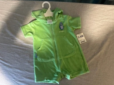 Mameluco de bebé Bright Future Little Golfer conjunto tela de felpa verde con capucha 3-6M nuevo con etiquetas Foto 1 de 3