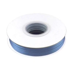 Narrow Blue Ribbon | Smoke Blue Satin Ribbon - 1/8in. - Double Faced - 100 Yds - Picture 1 of 1