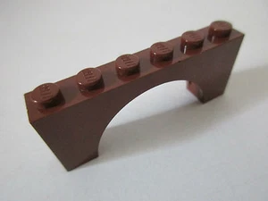 LEGO Reddish Brown Brick Arch 1x6x2 Réf 3307 Set 4856 Doc Ock's Hideout - Foto 1 di 1