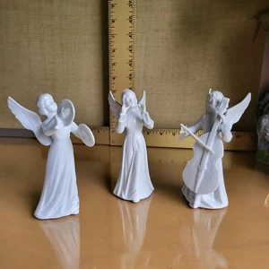 Vintage SB Schmid Bros Porzellan Engel Figuren Musiker Weihnachten Cello Becken - Bild 1 von 12
