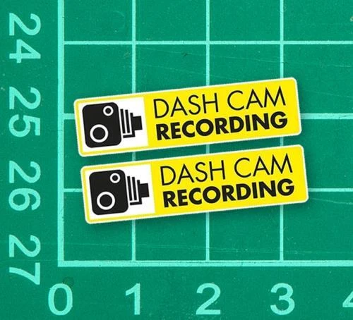POPART Dash Cam Recording Sticker Decal sign warning (set of 2)