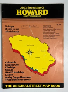 Libro Atlas Mapa de Calle Howard Co County MD Maryland ADC 1989 De Colección - Imagen 1 de 7