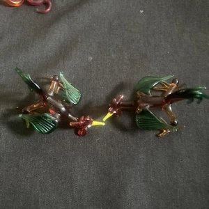 2 Vtg Art Glass Hand Blown Miniature Fighting Roosters Figurines 2 1/2" - Picture 1 of 7