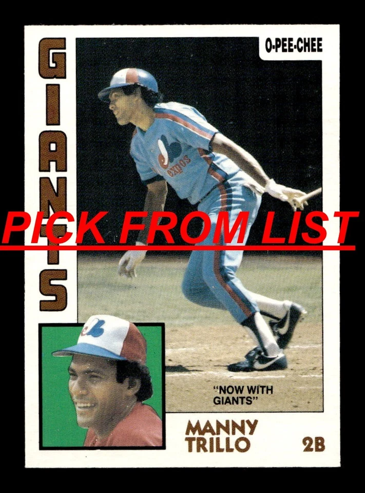 1984 O Pee Chee OPC 1-199 EX-MT/NM Pick From List All PICTURED - Image 1 of 1