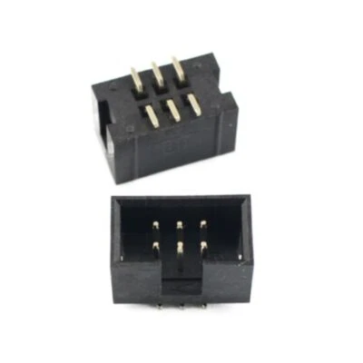 10Pcs 2.54mm Pitch 2x3 6 Pin SMT IDC Cable Connector Male Shrouded Box Header - Image 1 of 4