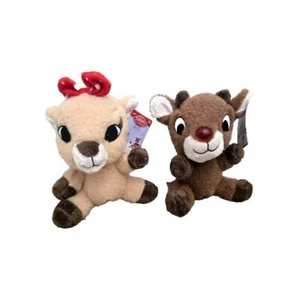 DanDee RUDOLPH The Red-Nosed Reindeer & CLARICE 8" Plush 60th Anniversary - Picture 1 of 11