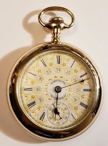 Waltham 18S. O'HARA SUPER FANCY 24 Hour DIAL 15J Adj Grade No.25 (1890) 14K G.F. - Picture 1 of 9