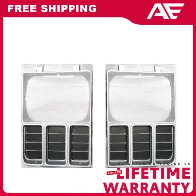 Borde de bisel de faros plateados para Chevrolet C20 C10 C30 K10 K30 1981-1982 Foto 1 de 4