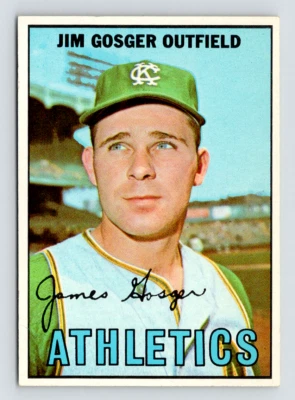 1967 Topps Card, #17 Jim Gosger, Kansas City Athletics, see Video - Image 1 of 3