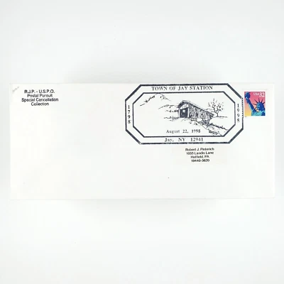 Town of Jay Station First Day Cover 1998 New York RJP USPO 32-Cent Stamp A518 - Image 1 of 2