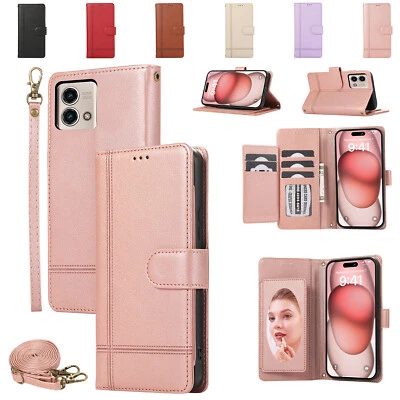 For Motorol MOTO G Stylus 5G 2023 case leather wallet card slot cover With Strap - Image 1 of 4
