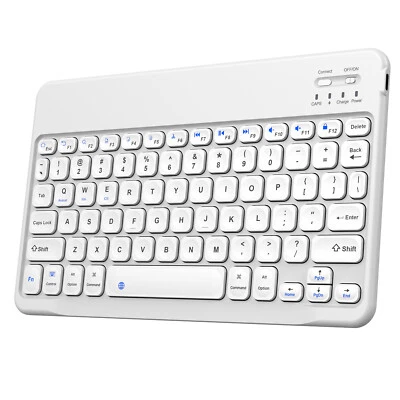 Slim  Bluetooth Keyboard Type-C Fast-Charging Port For Android Windows IOS Mac - Image 1 of 4