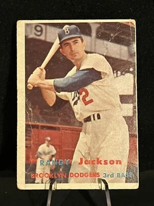 1957 Topps Baseball Randy Jackson Brooklyn Dodgers Card #190 - Picture 1 of 2