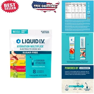 4-Flavor Sugar-Free Electrolyte Drink Mix for Ultimate Hydration - 16 Servings - Picture 1 of 8