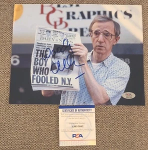 Woody Allen signiert 8 x 10 Foto Legende Regisseur PSA/DNA AUTHENTIFIZIERT #AM57082 - Bild 1 von 1