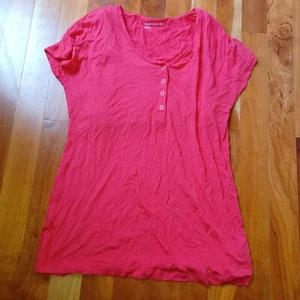 Gap Maternity Nursing Top Shirt Sz Small Pink Snap Button Modal Fabric Solid - Picture 1 of 4